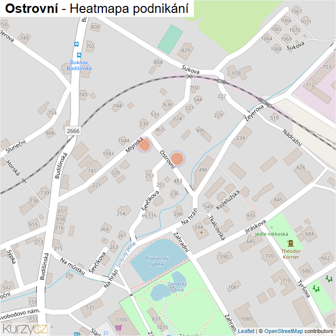 Mapa Ostrovní - Firmy v ulici.