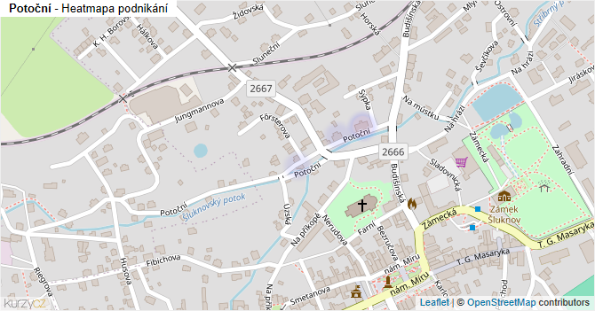 Potoční - mapa podnikání