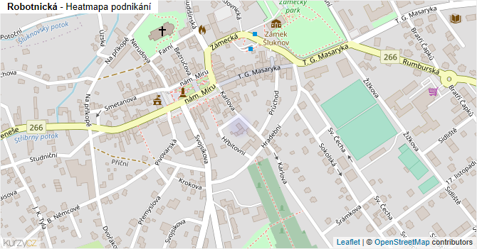 Robotnická - mapa podnikání
