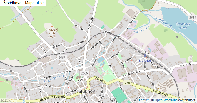 Ševčíkova - mapa ulice