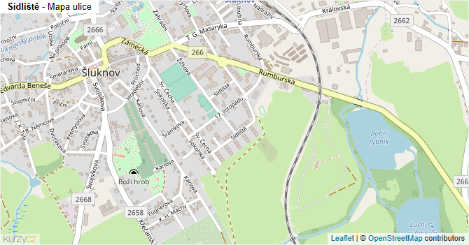Sídliště - mapa ulice