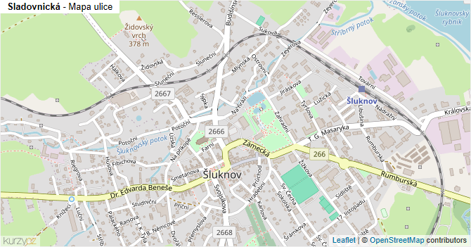 Sladovnická - mapa ulice
