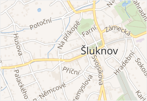 Smetanova v obci Šluknov - mapa ulice