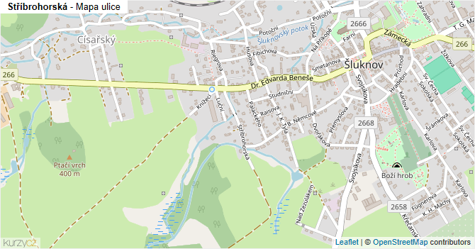 Stříbrohorská - mapa ulice
