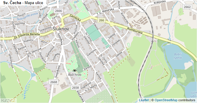 Sv. Čecha - mapa ulice
