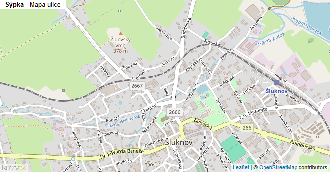 Sýpka - mapa ulice