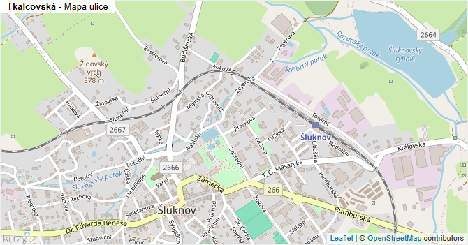 Tkalcovská - mapa ulice