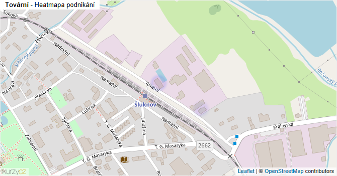 Tovární - mapa podnikání