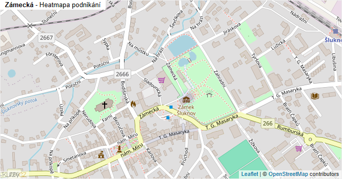 Zámecká - mapa podnikání