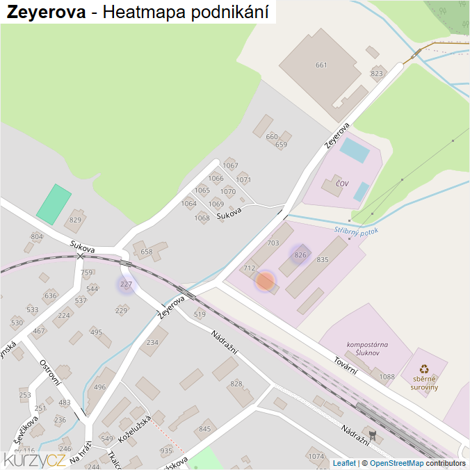Mapa Zeyerova - Firmy v ulici.