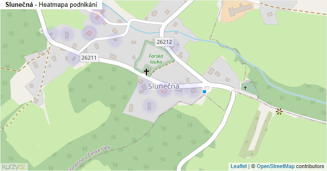 Slunečná - mapa podnikání