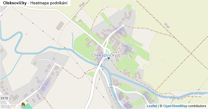 Oleksovičky - mapa podnikání