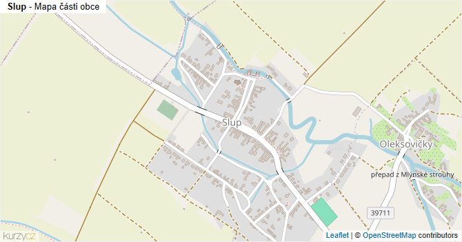 Slup - mapa části obce