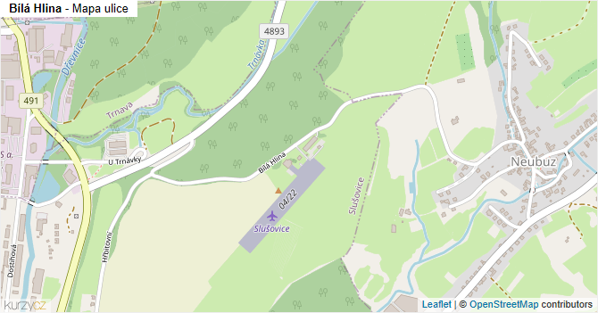 Bílá Hlina - mapa ulice
