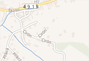 Cirón v obci Slušovice - mapa ulice
