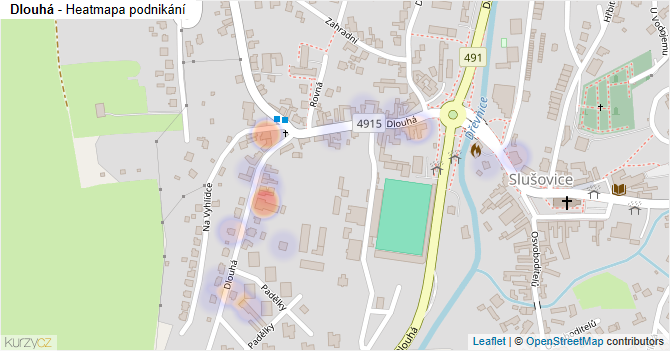 Dlouhá - mapa podnikání