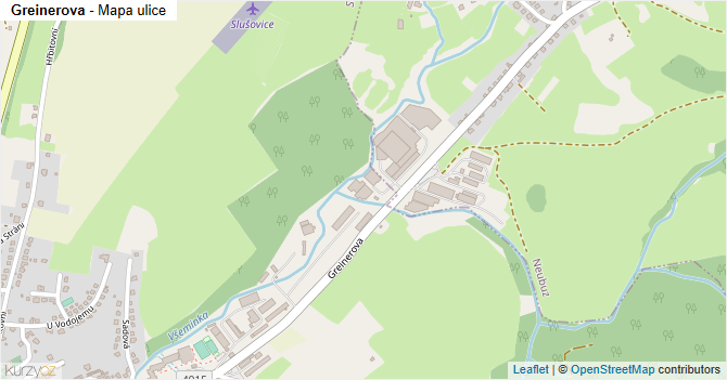 Greinerova - mapa ulice