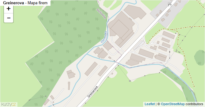 Greinerova - mapa firem