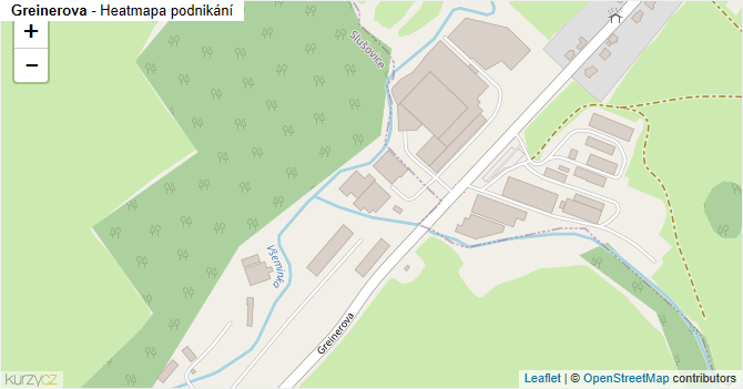 Greinerova - mapa podnikání