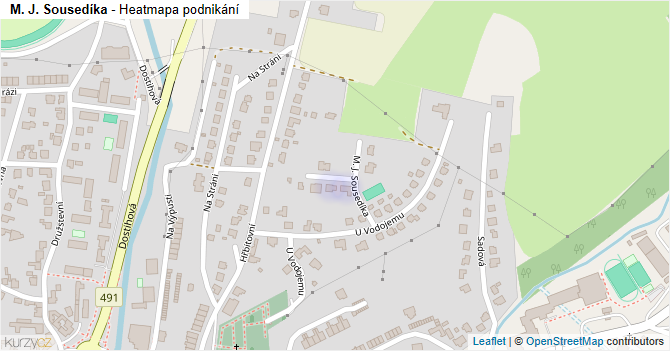 M. J. Sousedíka - mapa podnikání