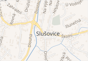nám. Svobody v obci Slušovice - mapa ulice