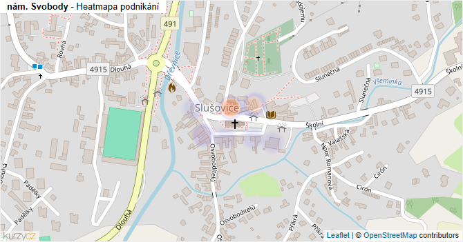 nám. Svobody - mapa podnikání