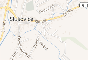 Npor. Romanova v obci Slušovice - mapa ulice