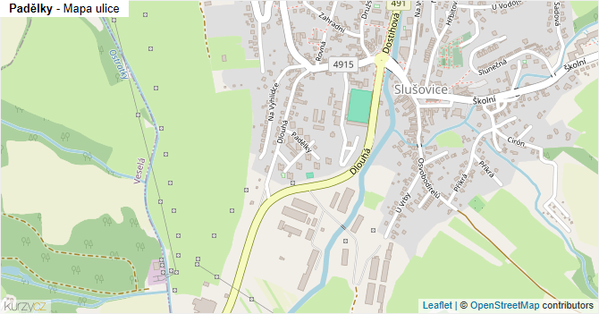 Padělky - mapa ulice