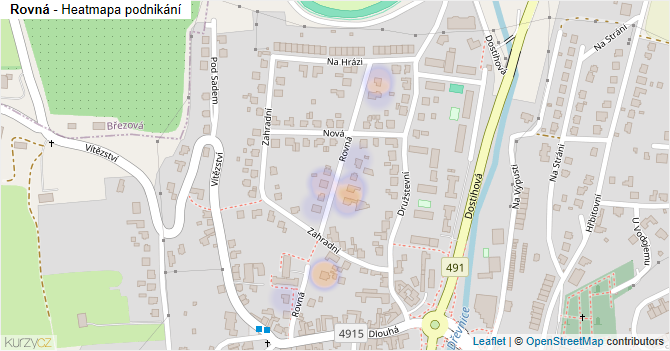 Rovná - mapa podnikání