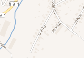 U Vrby v obci Slušovice - mapa ulice