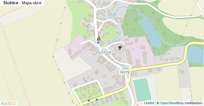 Sluštice - mapa obce