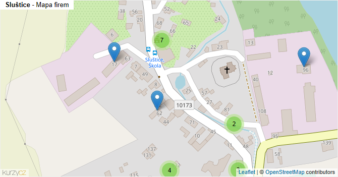 Sluštice - mapa firem