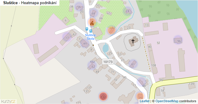 Sluštice - mapa podnikání