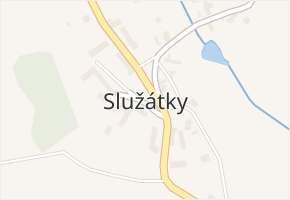 Služátky v obci Služátky - mapa části obce
