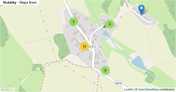 Služátky - mapa firem