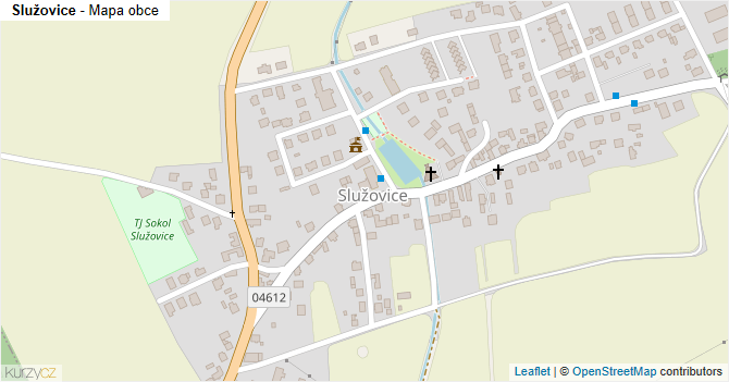 Služovice - mapa obce