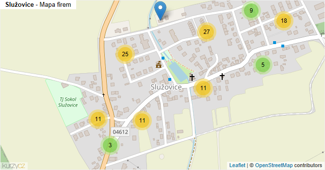 Služovice - mapa firem