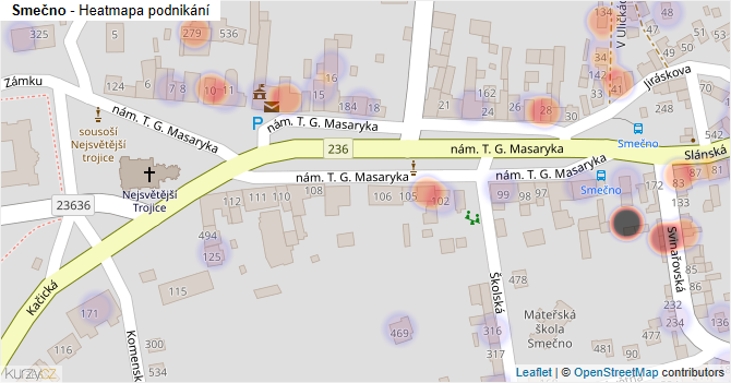 Smečno - mapa podnikání