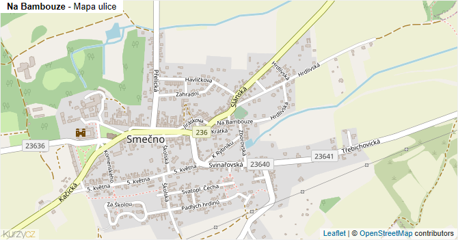 Na Bambouze - mapa ulice