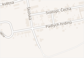 Padlých hrdinů v obci Smečno - mapa ulice