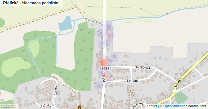 Přelícká - mapa podnikání