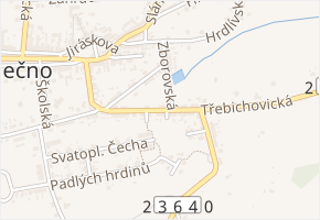 Svinařovská v obci Smečno - mapa ulice