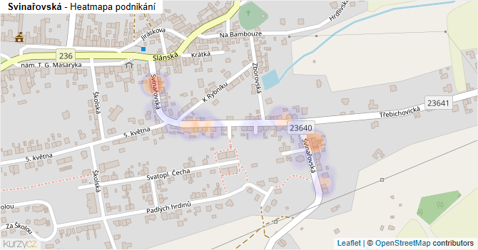 Svinařovská - mapa podnikání