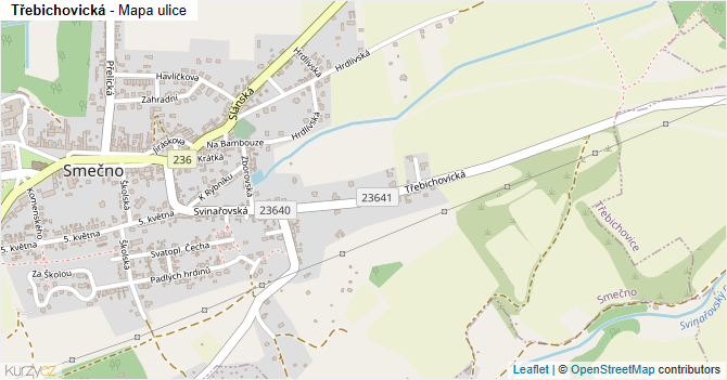Třebichovická - mapa ulice