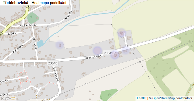 Třebichovická - mapa podnikání