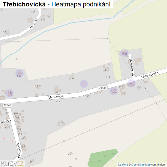 Mapa Třebichovická - Firmy v ulici.