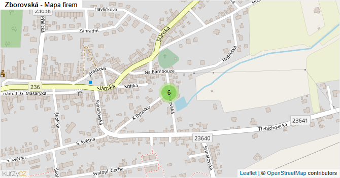 Zborovská - mapa firem