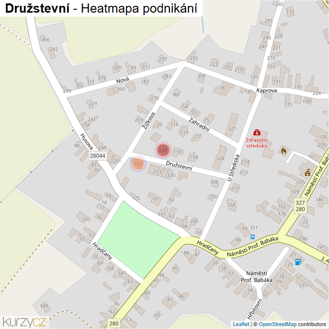 Mapa Družstevní - Firmy v ulici.