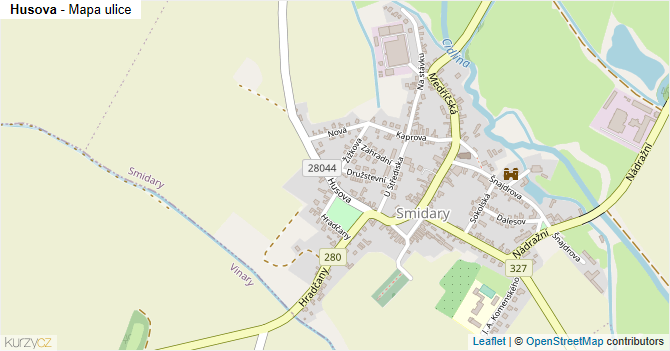 Husova - mapa ulice