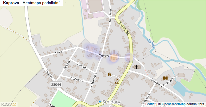 Kaprova - mapa podnikání